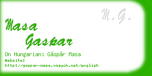 masa gaspar business card