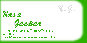 masa gaspar business card